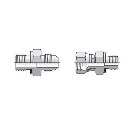 Triple-Lok 37 Flare JIC - Tube to BSPP-ED with Metric Hex